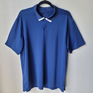 Nike Dry Vapor Golf Short Sleeve Polo Shirt Size Large Color Blue